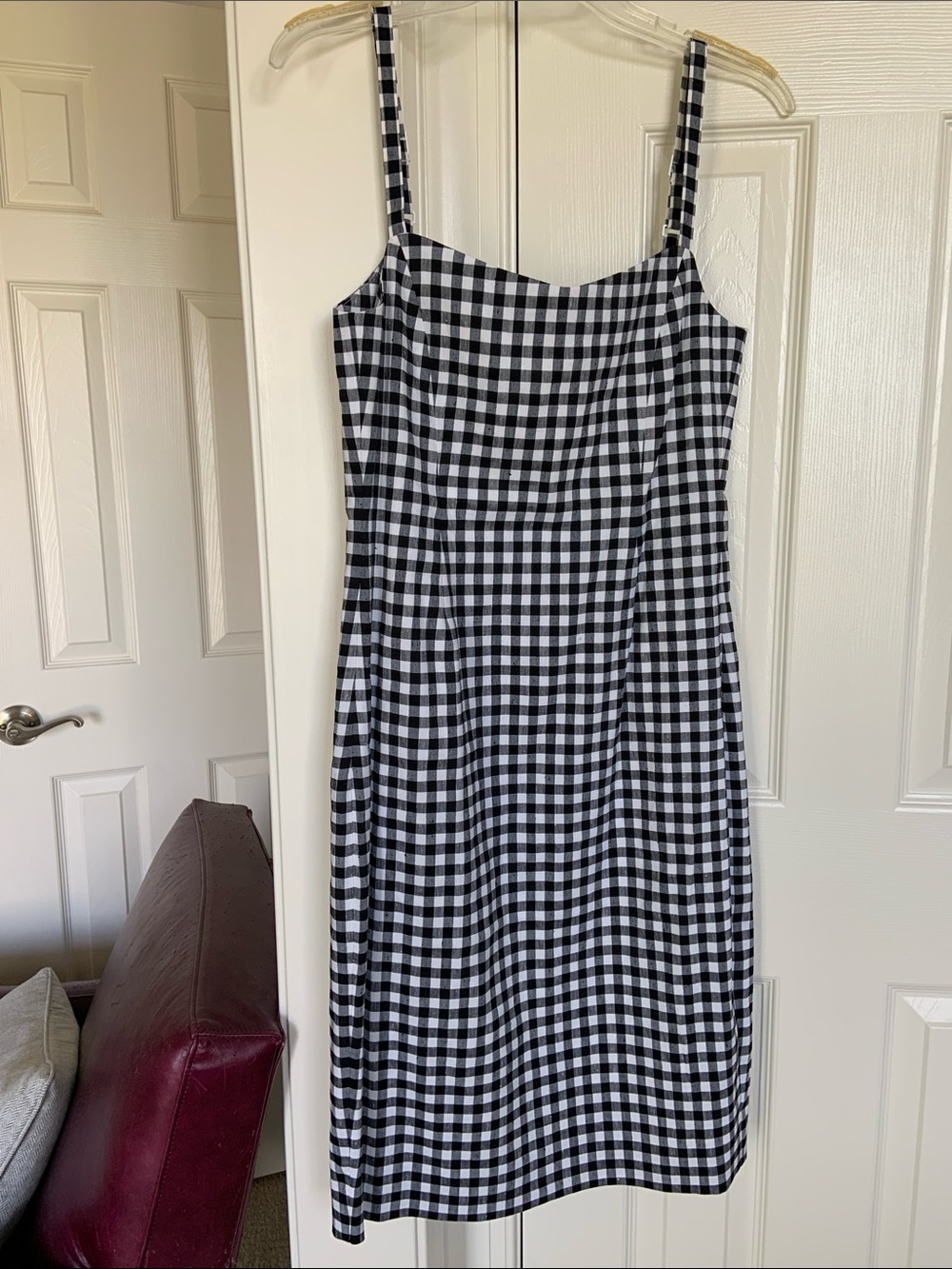 J Crew black white gingham dress